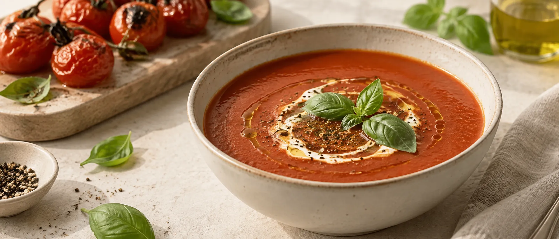 Soupe de tomates rôties
