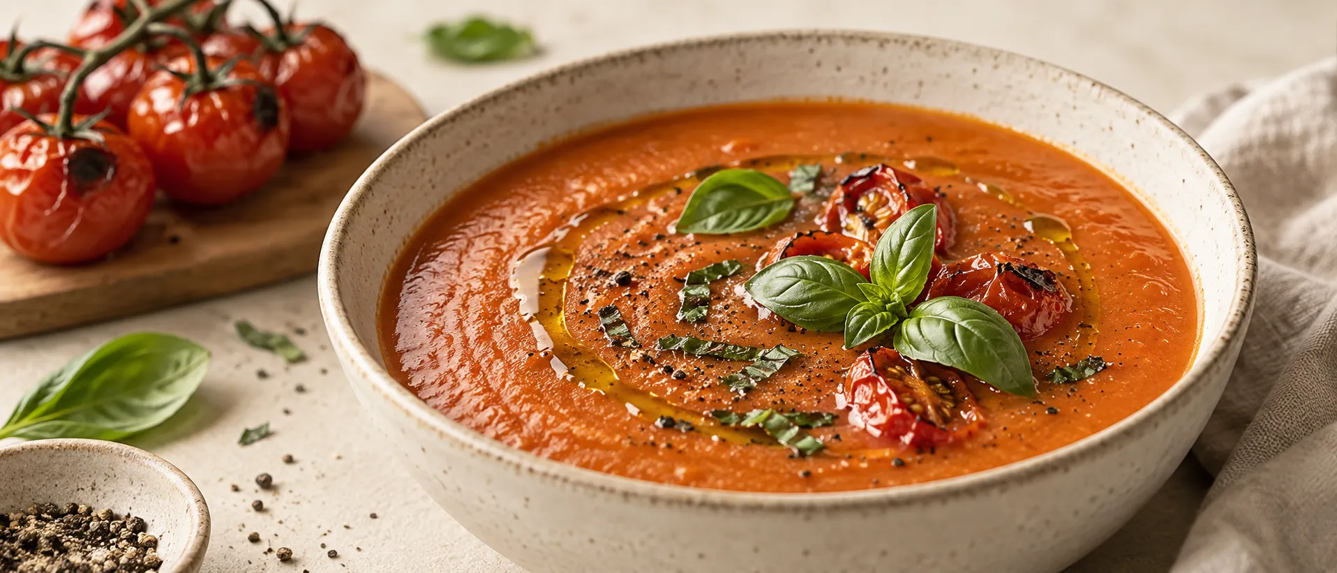 Soupe de tomates rôties