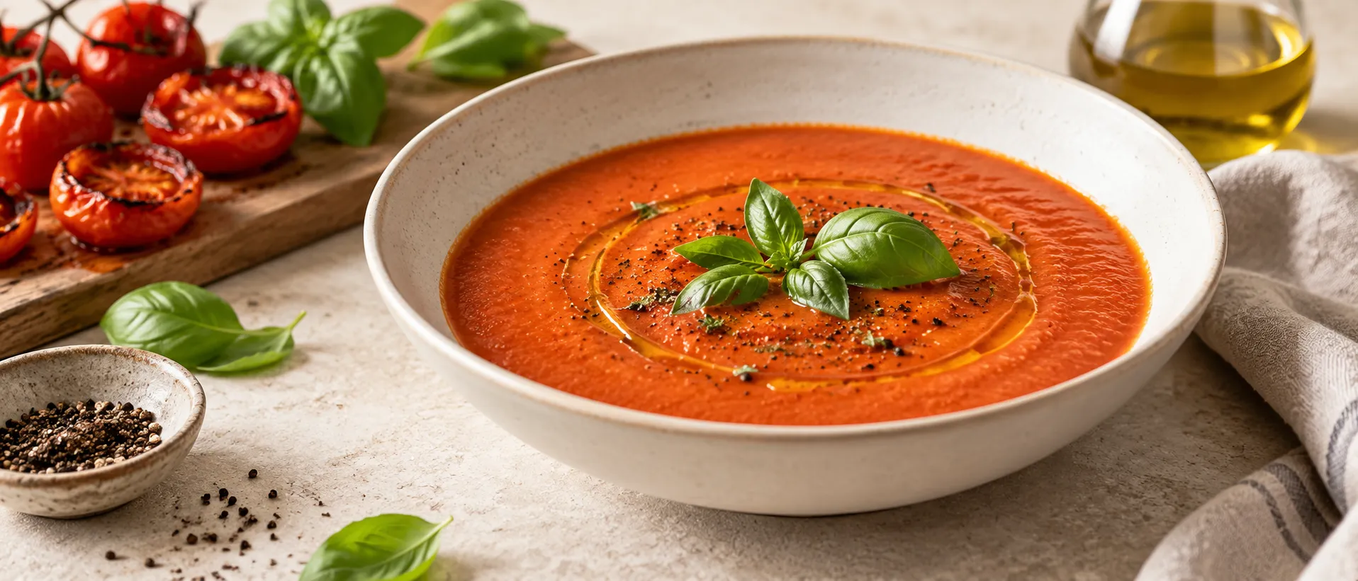 Soupe de tomates rôties